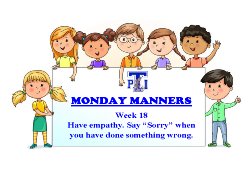 Monday Manners Week 18